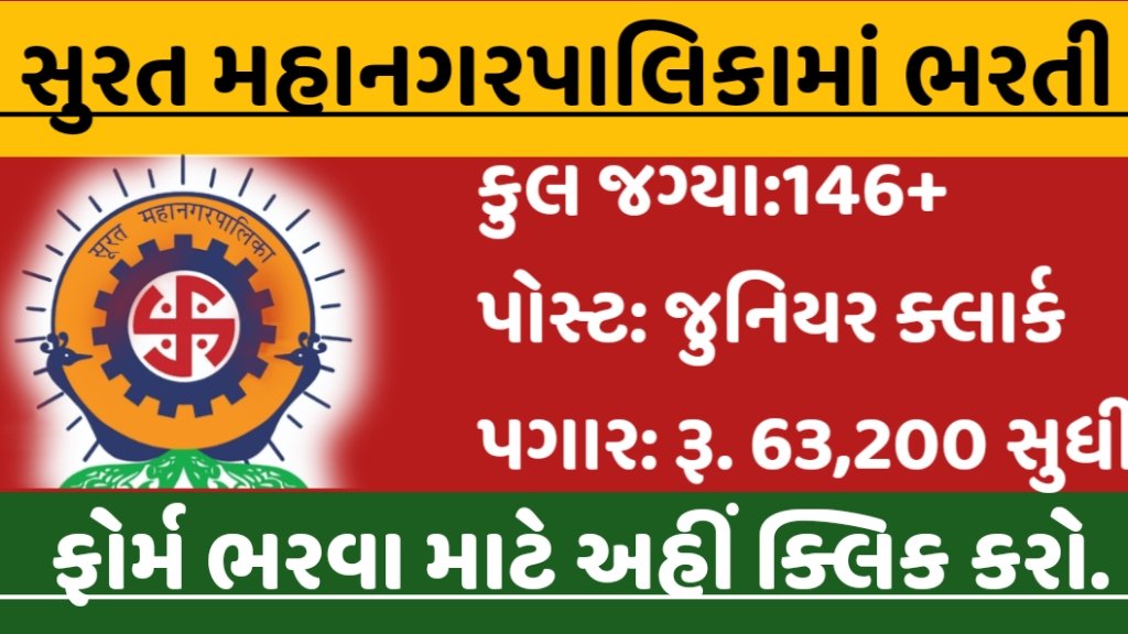 SMC Recruitment 2024 For Junior Cleck Info Maru Gujarat